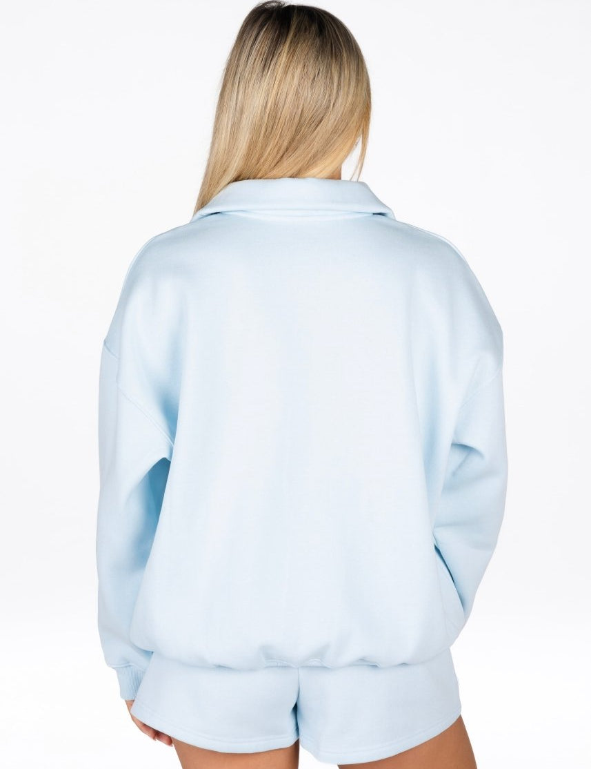 ‘Kikiva’ Lounge Quarter Zip - Ice Baby - Kikiva Collection