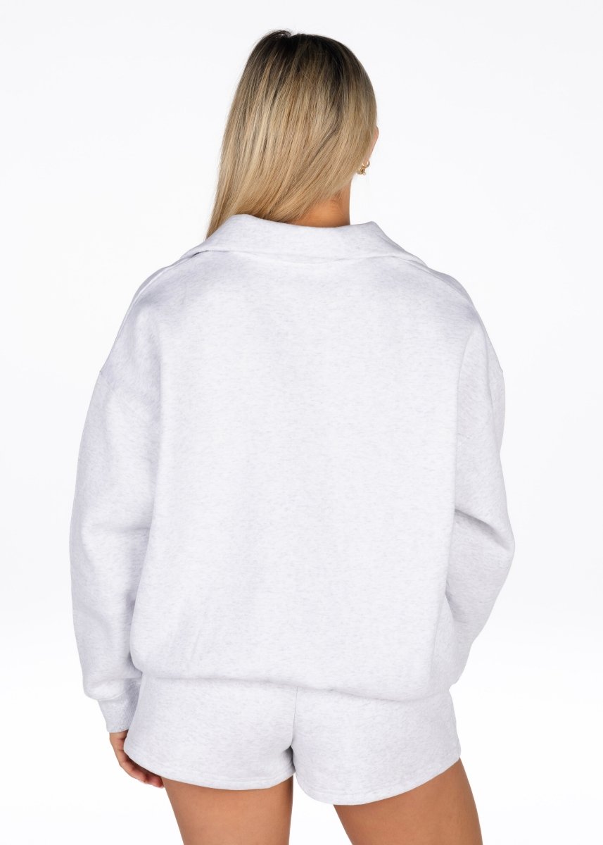 ‘Kikiva’ Lounge Quarter Zip - Marle Grey - Kikiva Collection