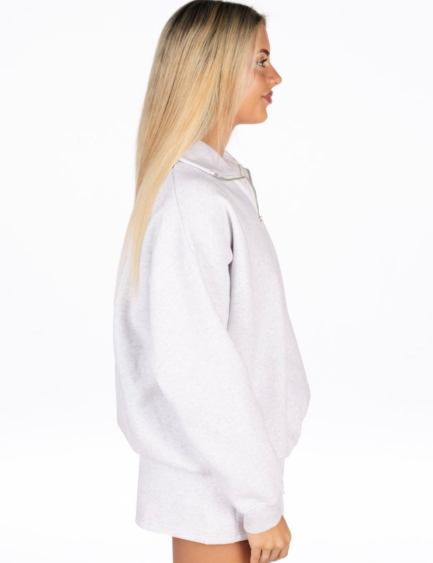 ‘Kikiva’ Lounge Quarter Zip - Marle Grey - Kikiva Collection