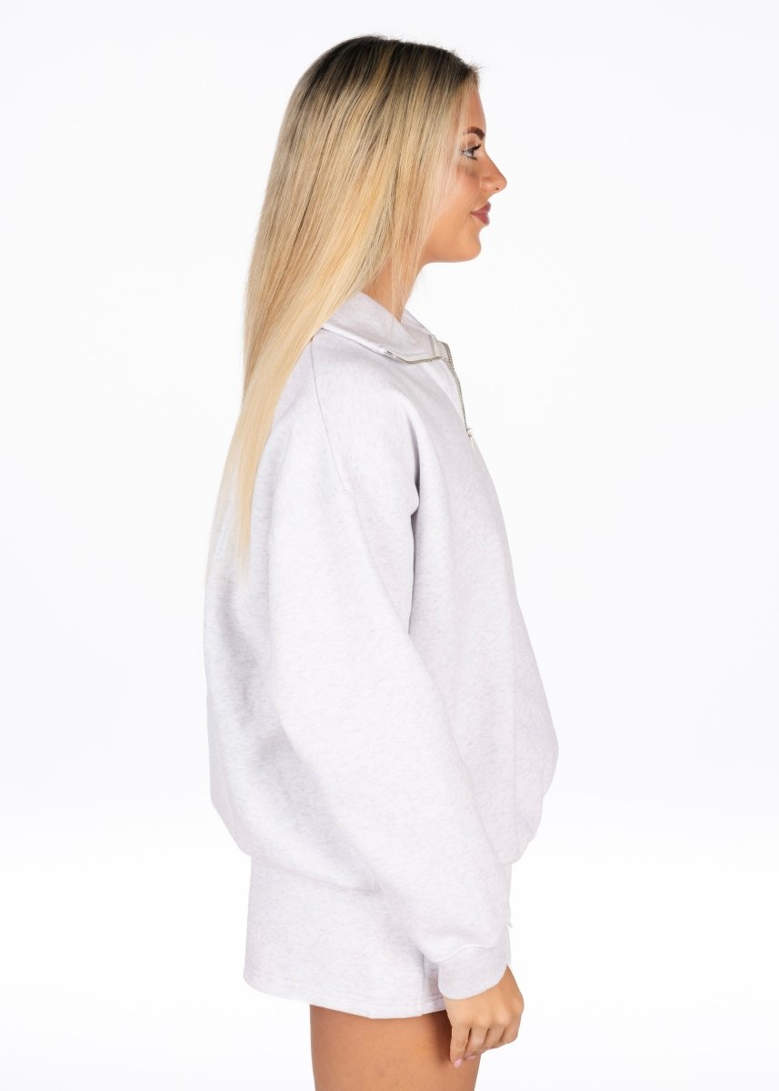 ‘Kikiva’ Lounge Quarter Zip - Marle Grey - Kikiva Collection