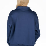 ‘Kikiva’ Lounge Quarter Zip - Navy - Kikiva Collection