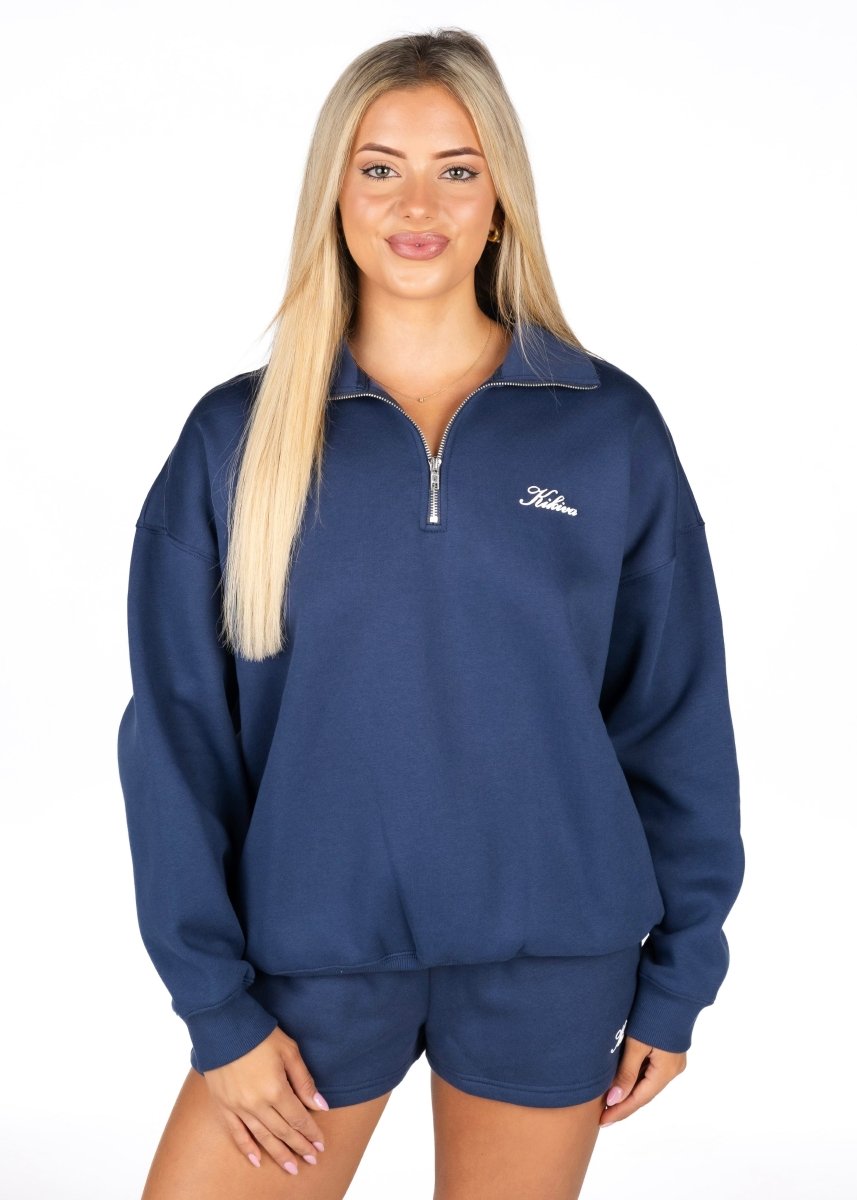 ‘Kikiva’ Lounge Quarter Zip - Navy - Kikiva Collection