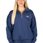 ‘Kikiva’ Lounge Quarter Zip - Navy - Kikiva Collection
