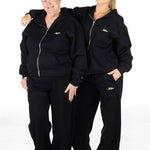 ‘Kikiva’ Lounge Wide Leg Trackpant - Black - Kikiva Collection