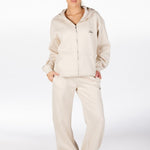 ‘Kikiva’ Lounge Wide Leg Trackpant - Cream - Kikiva Collection