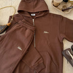 ‘Kikiva’ Lounge Wide Leg Trackpant - Mocha - Kikiva Collection