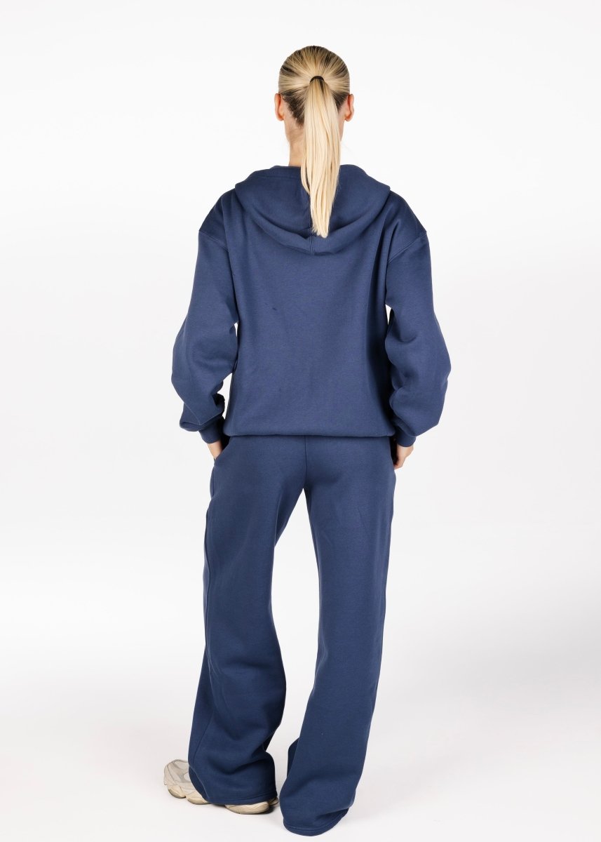 ‘Kikiva’ Lounge Wide Leg Trackpant - Navy - Kikiva Collection