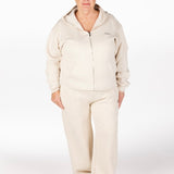 ‘Kikiva’ Lounge Zip Jacket - Cream - Kikiva Collection