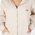 ‘Kikiva’ Lounge Zip Jacket - Cream - Kikiva Collection