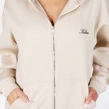 ‘Kikiva’ Lounge Zip Jacket - Cream - Kikiva Collection