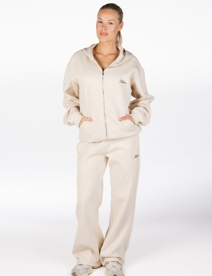 ‘Kikiva’ Lounge Zip Jacket - Cream - Kikiva Collection