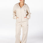 ‘Kikiva’ Lounge Zip Jacket - Cream - Kikiva Collection
