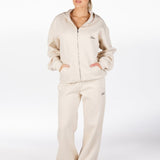 ‘Kikiva’ Lounge Zip Jacket - Cream - Kikiva Collection