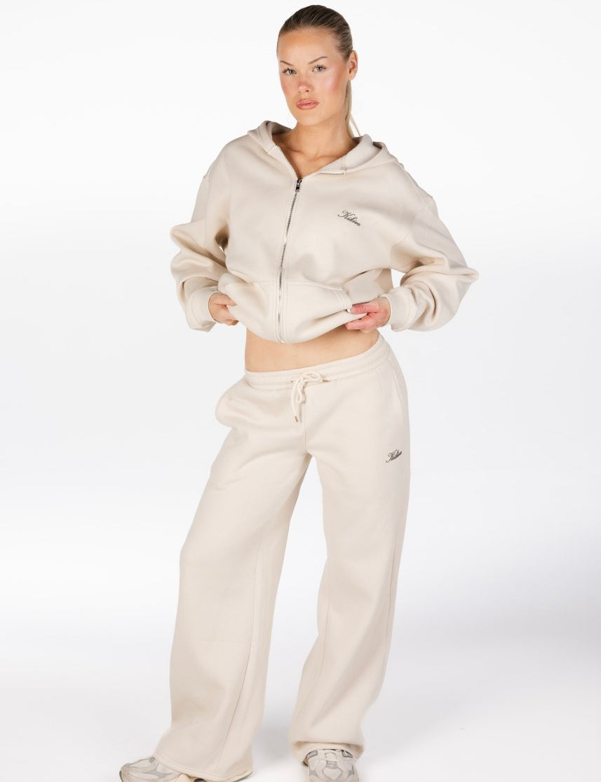 ‘Kikiva’ Lounge Zip Jacket - Cream - Kikiva Collection