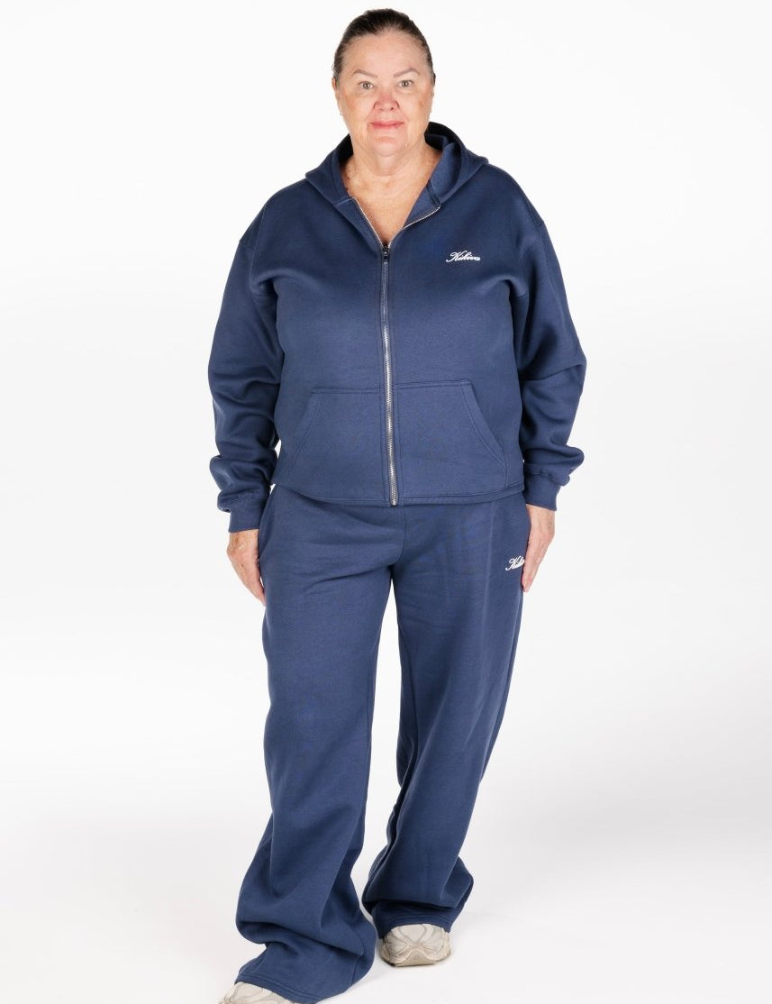 ‘Kikiva’ Lounge Zip Jacket - Navy - Kikiva Collection