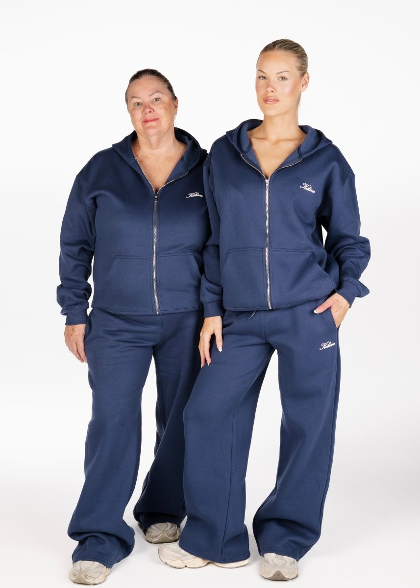 ‘Kikiva’ Lounge Zip Jacket - Navy - Kikiva Collection