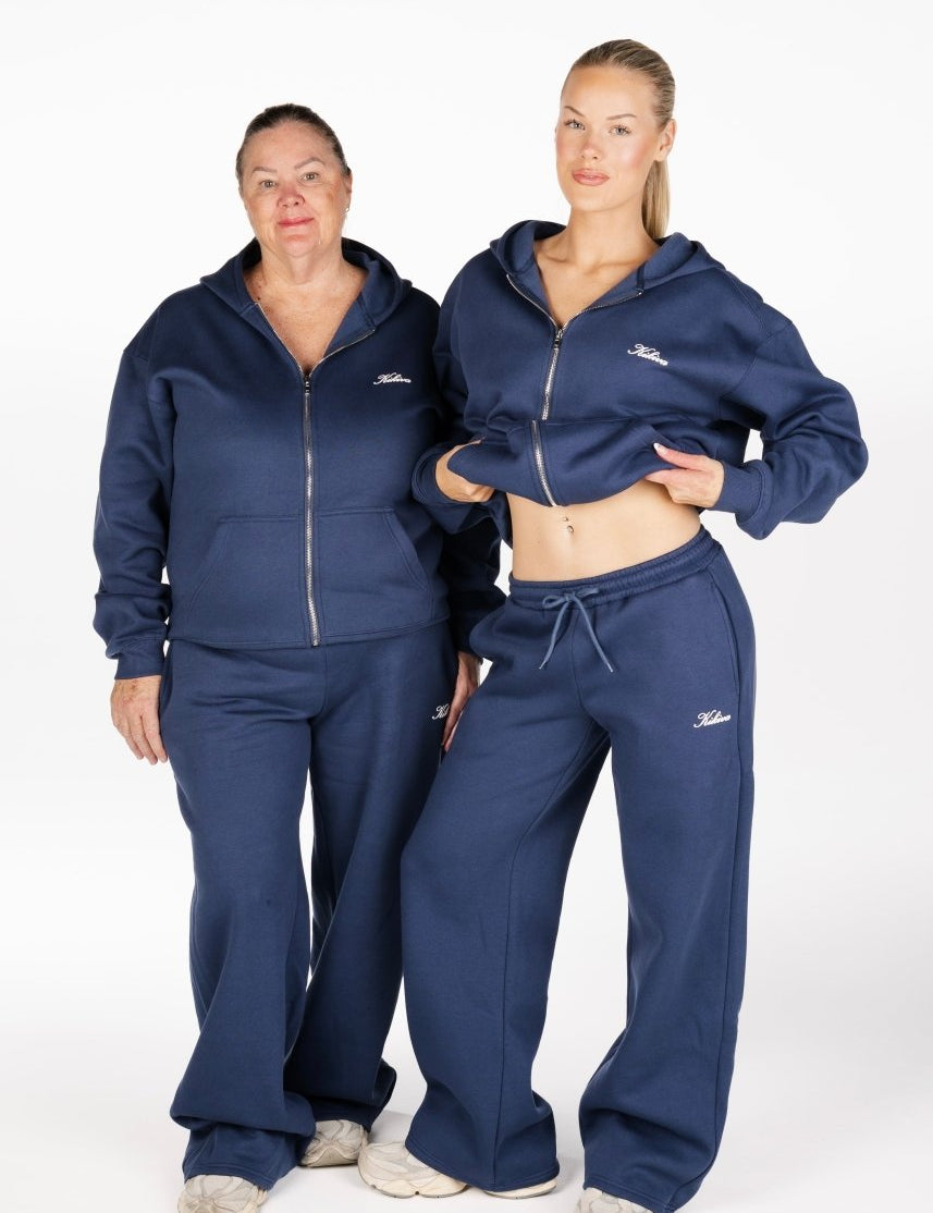 ‘Kikiva’ Lounge Zip Jacket - Navy - Kikiva Collection