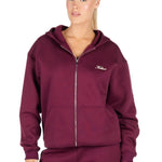 ‘Kikiva’ Lounge Zip Jacket - Wine - Kikiva Collection
