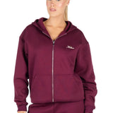 ‘Kikiva’ Lounge Zip Jacket - Wine - Kikiva Collection