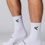 Kikiva Men Crew Socks - White