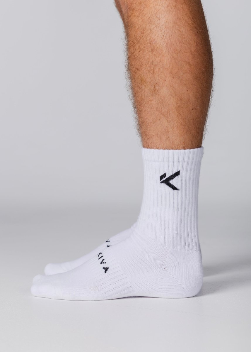 Kikiva Men Crew Socks - White