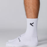 Kikiva Men Crew Socks - White
