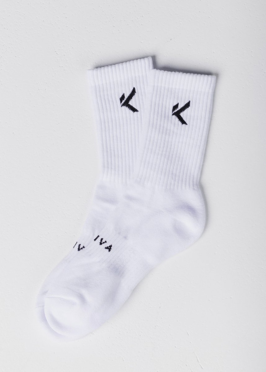 Kikiva Men Crew Socks - White