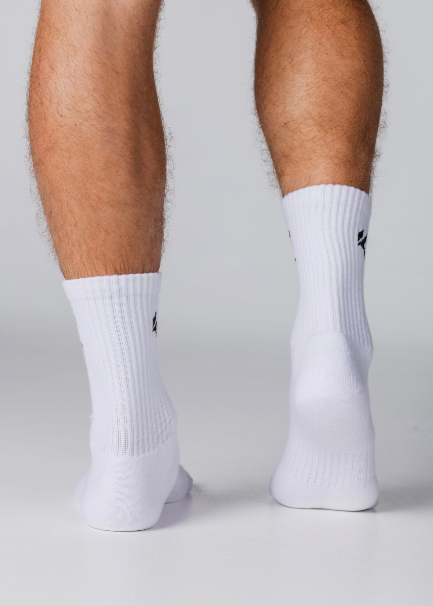 Kikiva Men Crew Socks - White