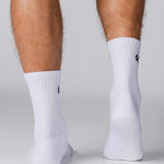 Kikiva Men Crew Socks - White