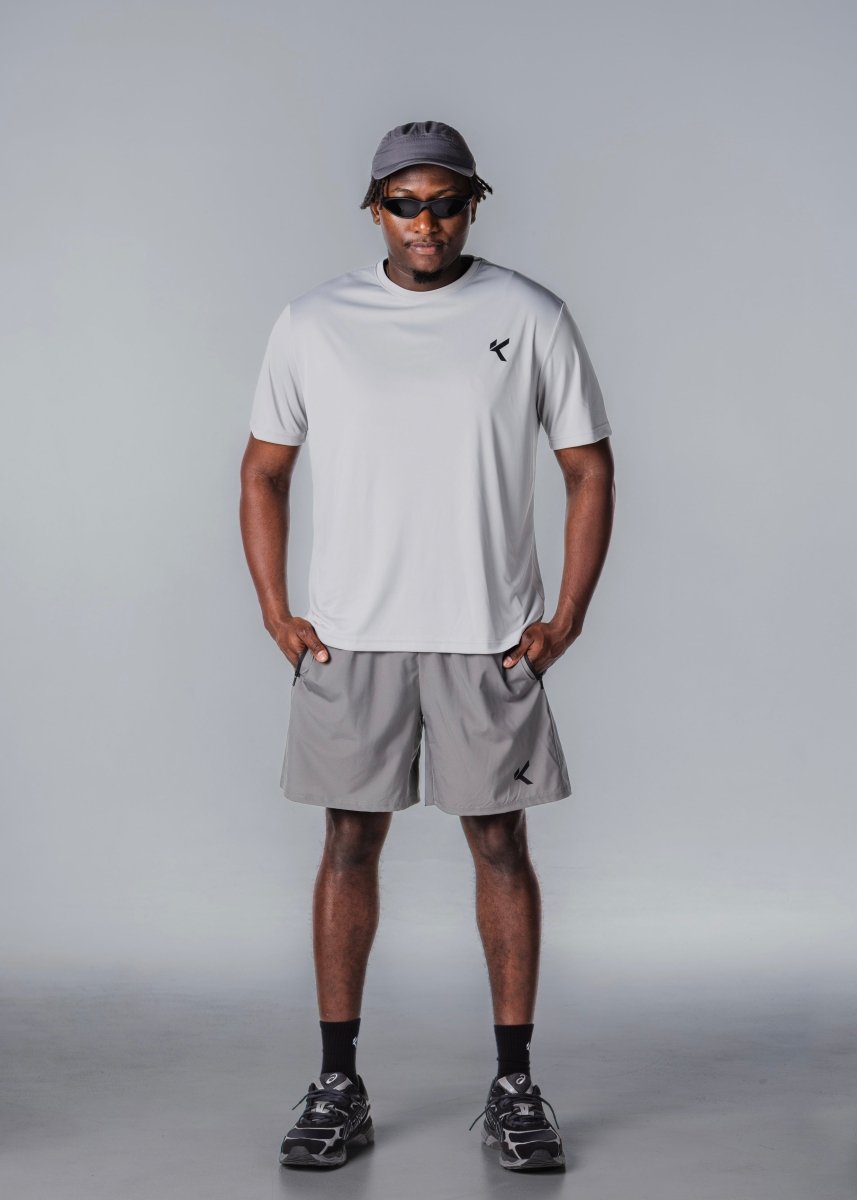 Kikiva Mens 'Basic Fit' Tee - Light Grey - Kikiva Collection