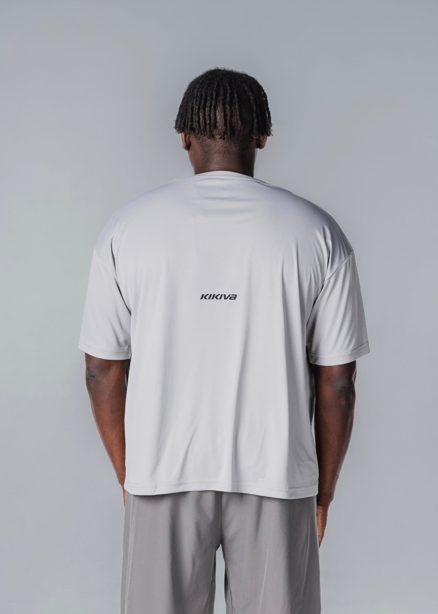 Kikiva Mens 'Box Fit' Tee - Light Grey - Kikiva Collection