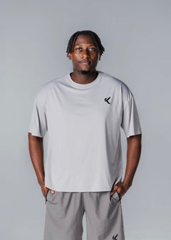 Kikiva Mens 'Box Fit' Tee - Light Grey - Kikiva Collection