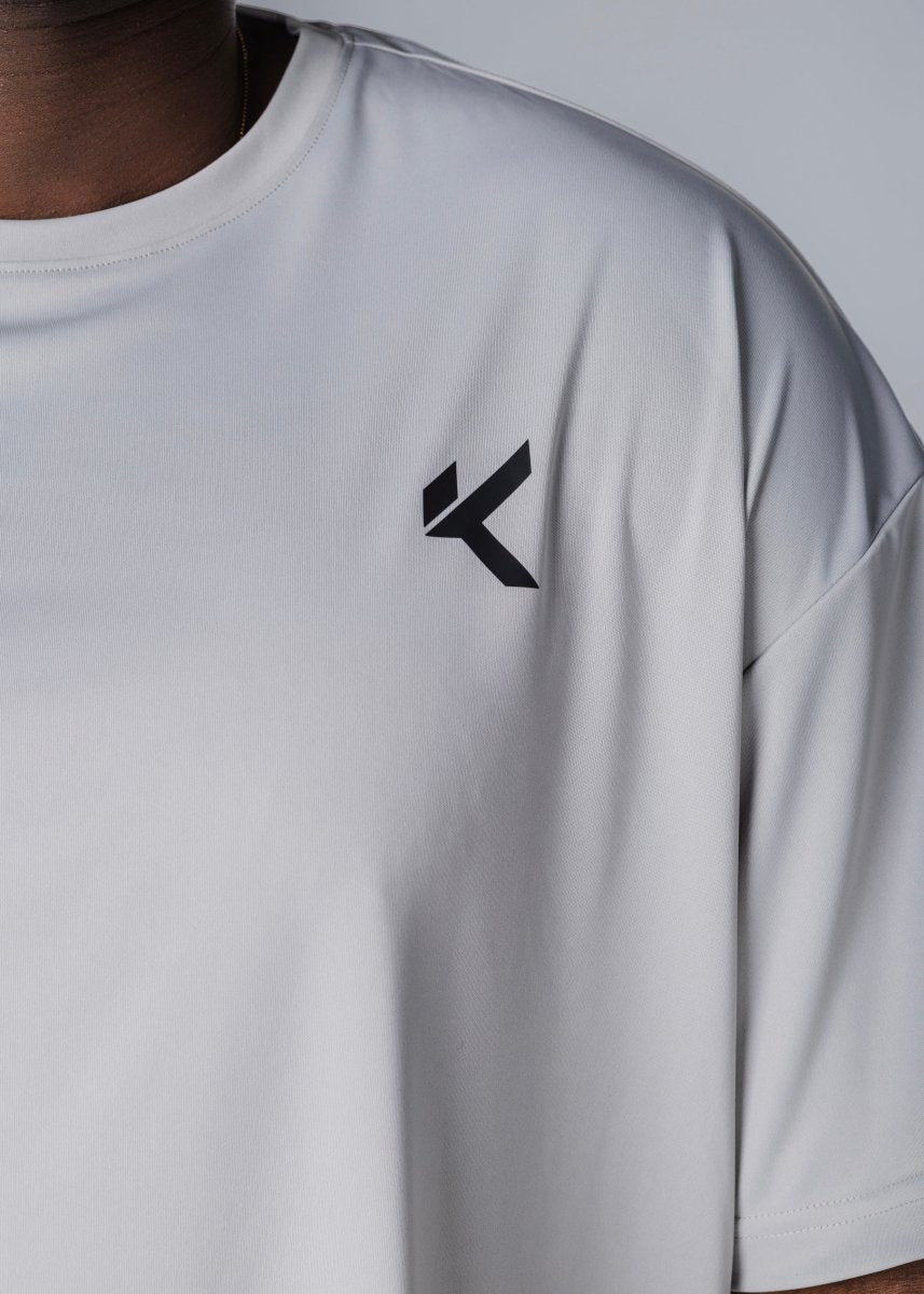 Kikiva Mens 'Box Fit' Tee - Light Grey - Kikiva Collection