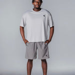 Kikiva Mens 'Box Fit' Tee - Light Grey - Kikiva Collection