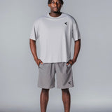 Kikiva Mens 'Box Fit' Tee - Light Grey - Kikiva Collection