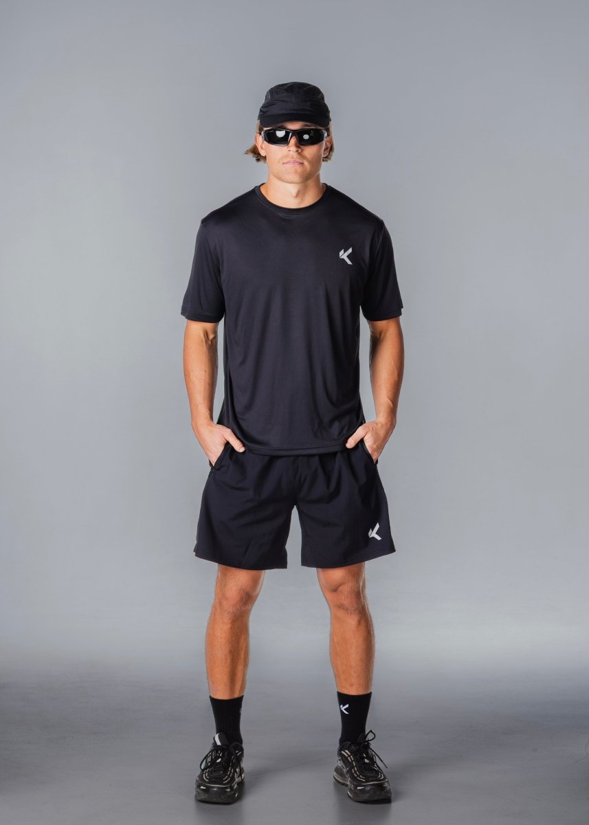 Kikiva Mens Daily 7" Shorts - Black - Kikiva Collection