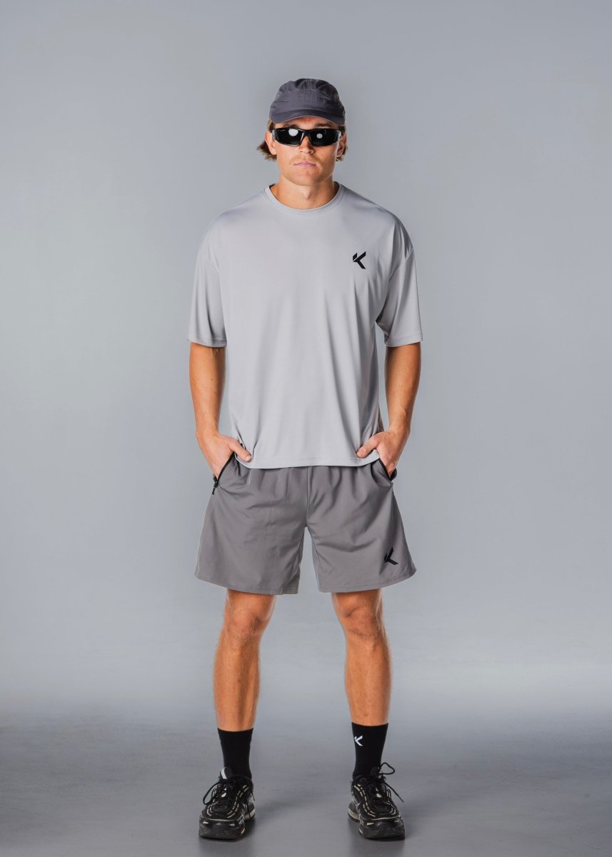 Kikiva Mens Daily 7" Shorts - Grey - Kikiva Collection