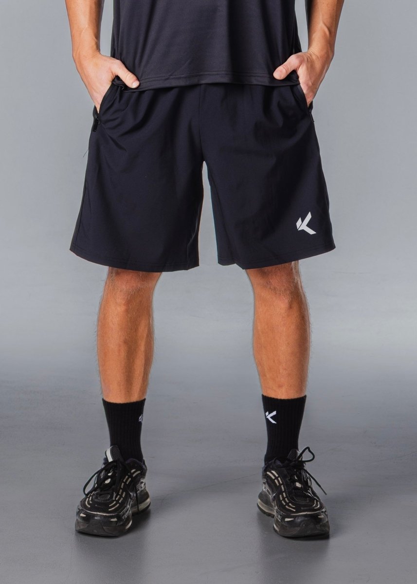 Kikiva Mens Daily 9" Shorts - Black - Kikiva Collection