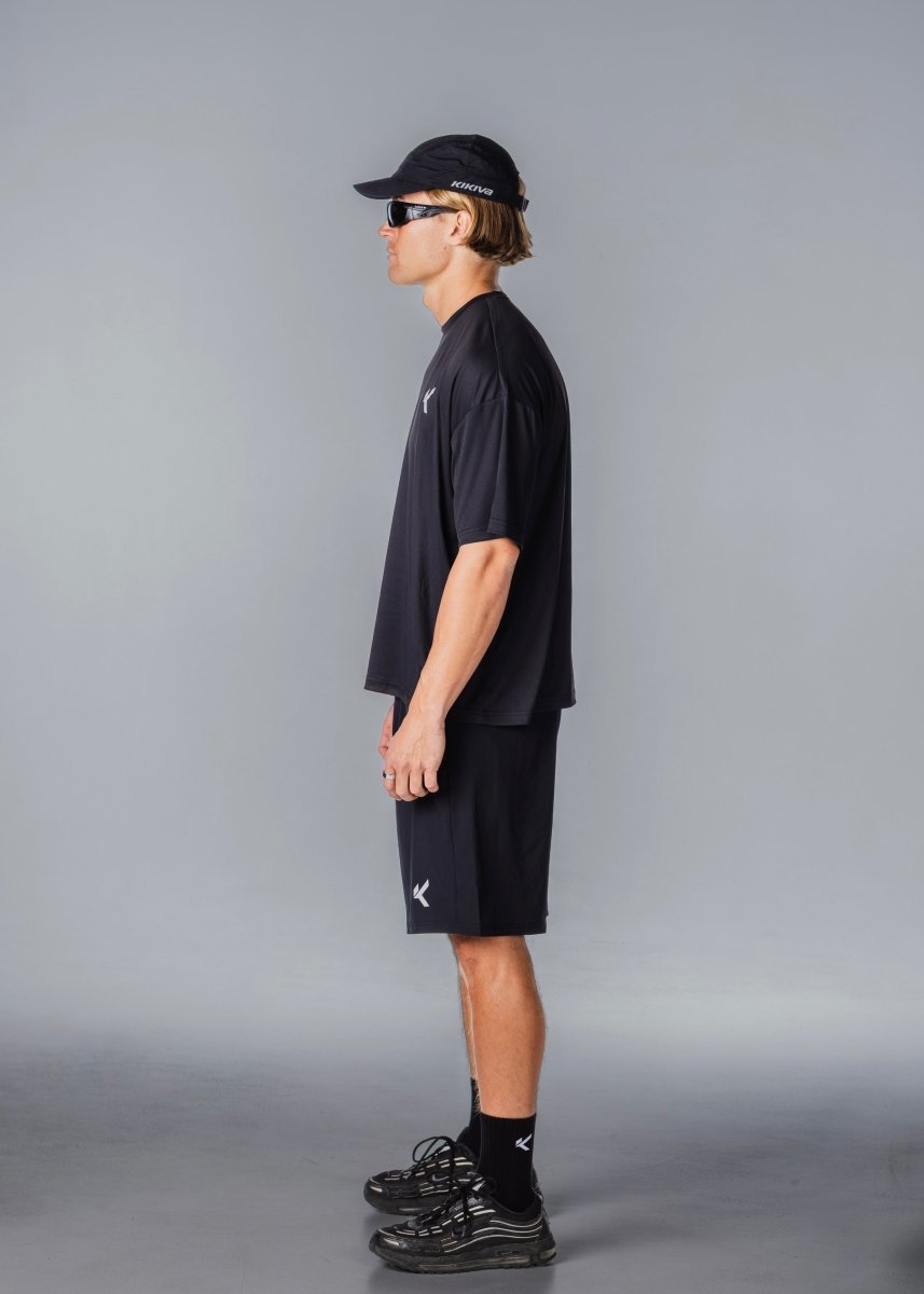 Kikiva Mens Daily 9" Shorts - Black - Kikiva Collection