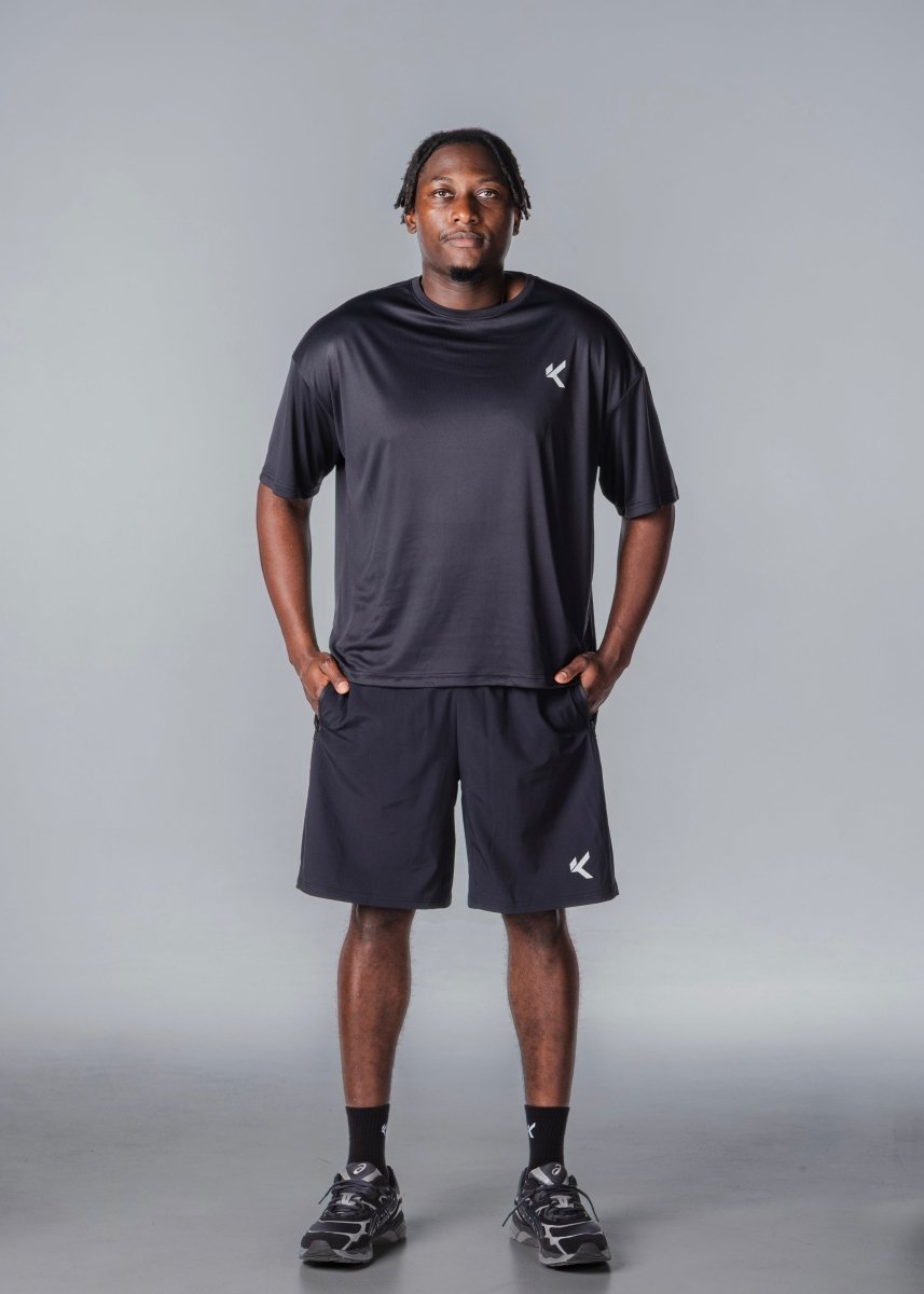 Kikiva Mens Daily 9" Shorts - Black - Kikiva Collection