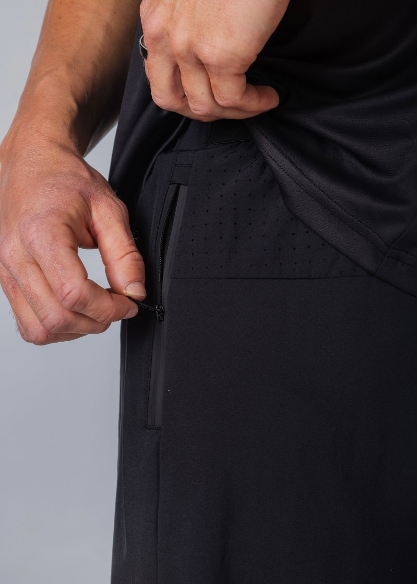 Kikiva Mens Daily 9" Shorts - Black - Kikiva Collection