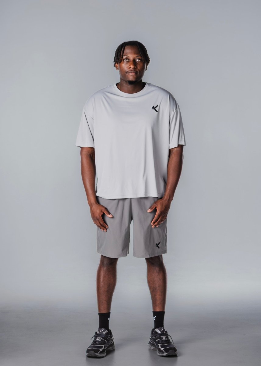 Kikiva Mens Daily 9" Shorts - Grey - Kikiva Collection