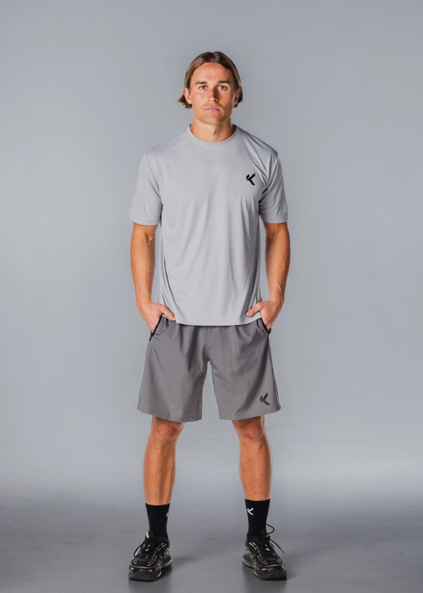Kikiva Mens Daily 9" Shorts - Grey - Kikiva Collection
