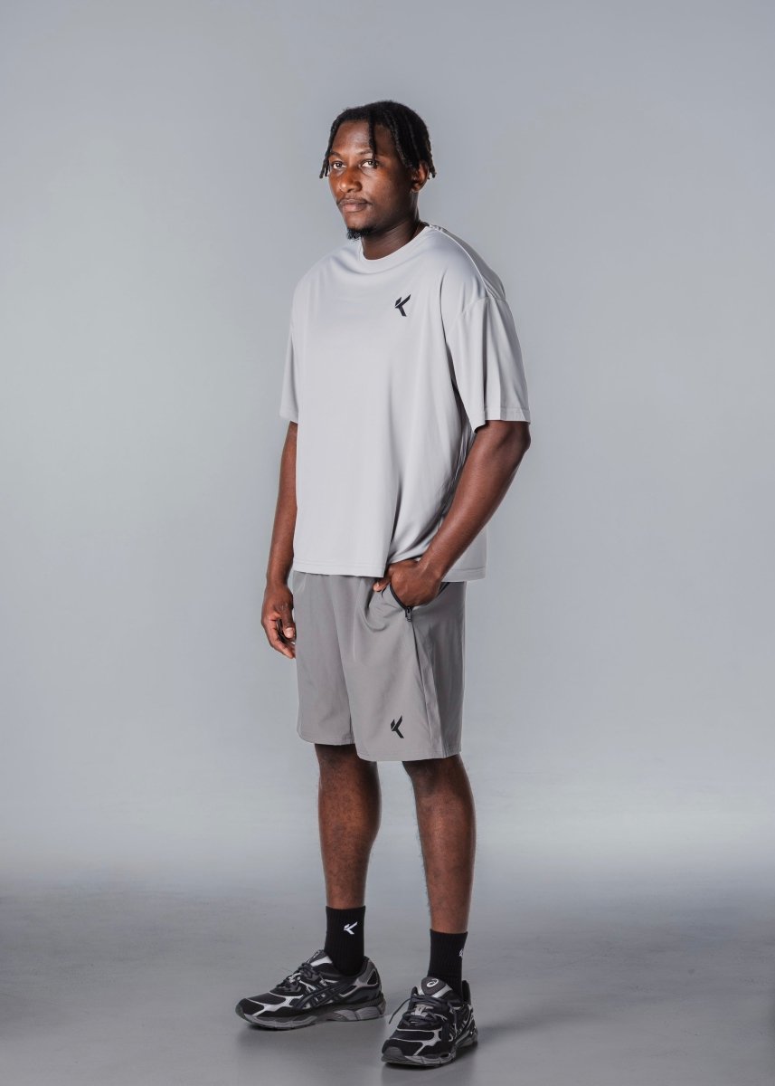 Kikiva Mens Daily 9" Shorts - Grey - Kikiva Collection