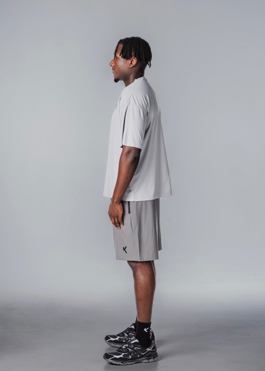 Kikiva Mens Daily 9" Shorts - Grey - Kikiva Collection