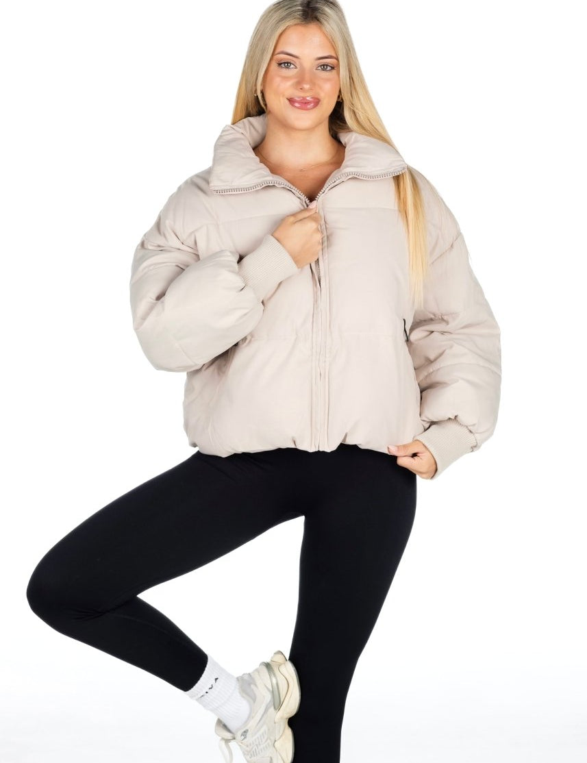 Kikiva Puffer Jacket - Beige - Kikiva Collection