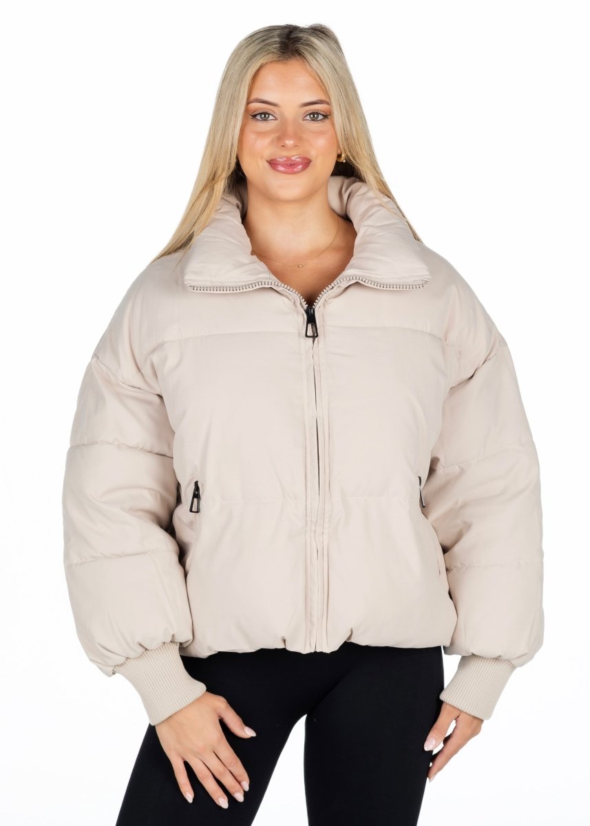 Kikiva Puffer Jacket - Beige - Kikiva Collection