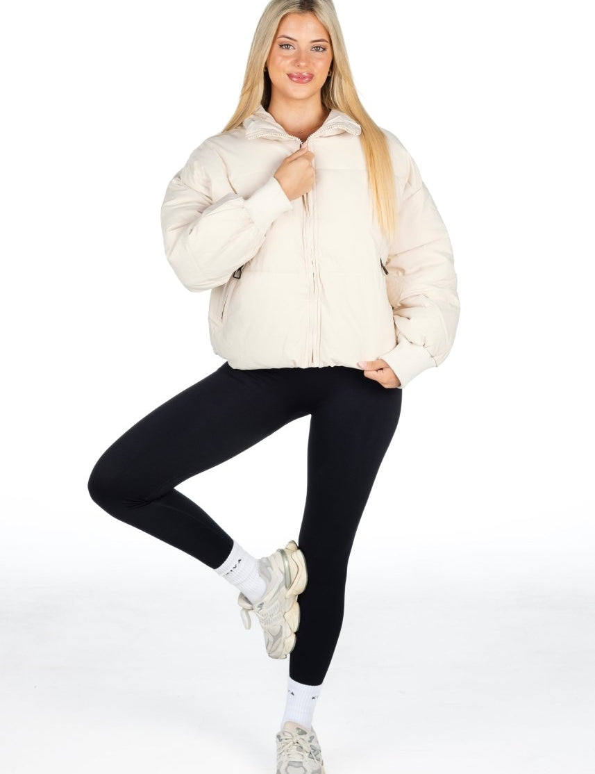 Kikiva Puffer Jacket - Off White - Kikiva Collection