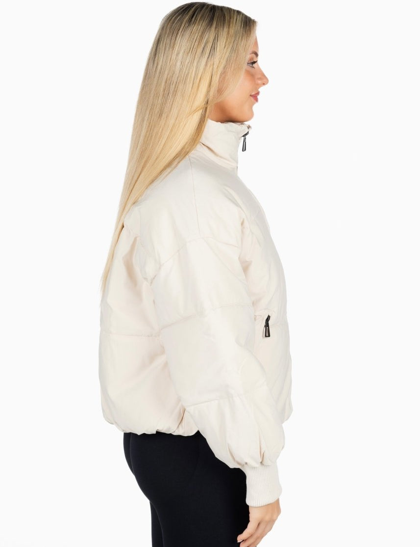 Kikiva Puffer Jacket - Off White - Kikiva Collection