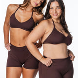 Kikiva Scoop Dynamic Shorts - Espresso - Kikiva Collection